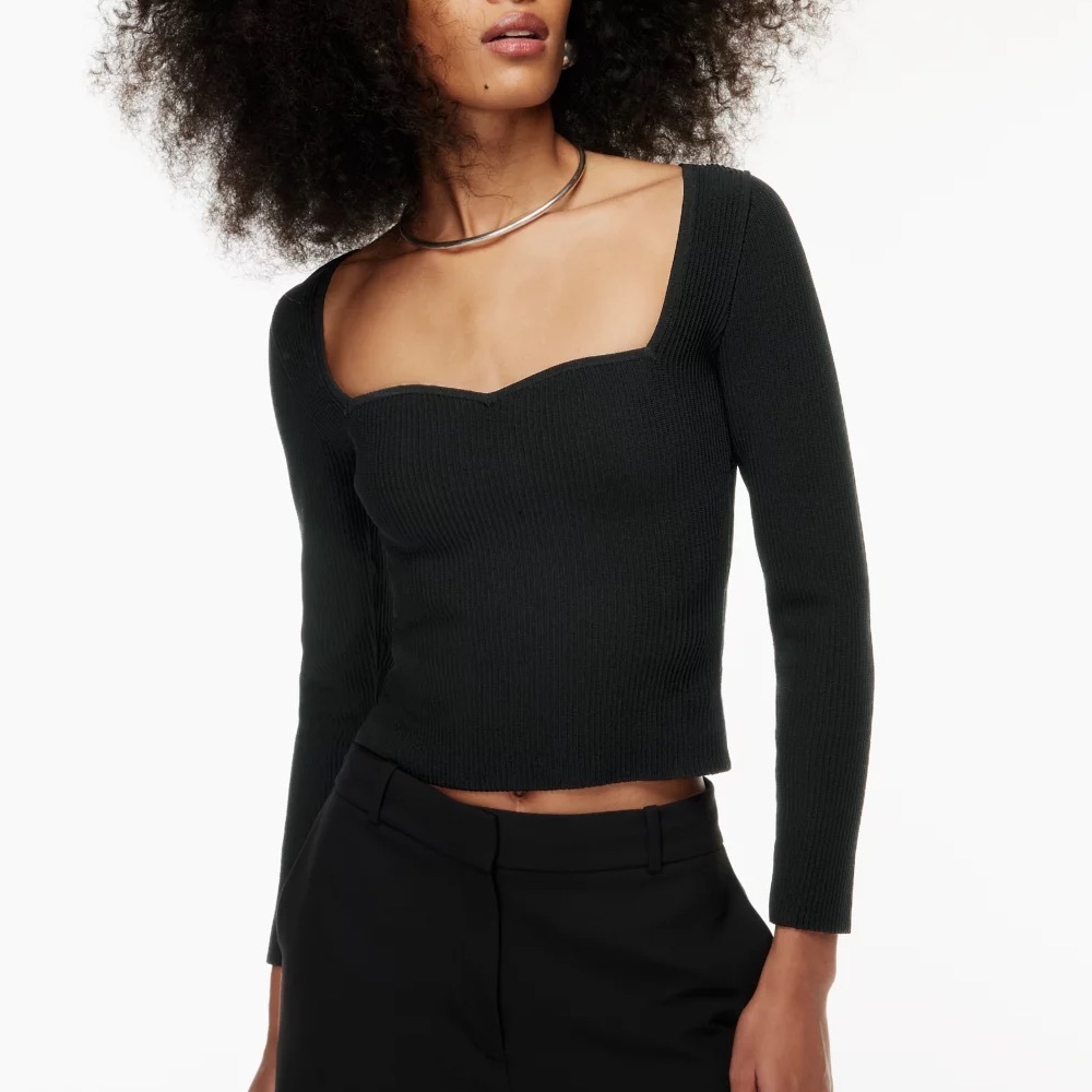 Aritzia Babaton Sculpt Knit Sweetheart Top